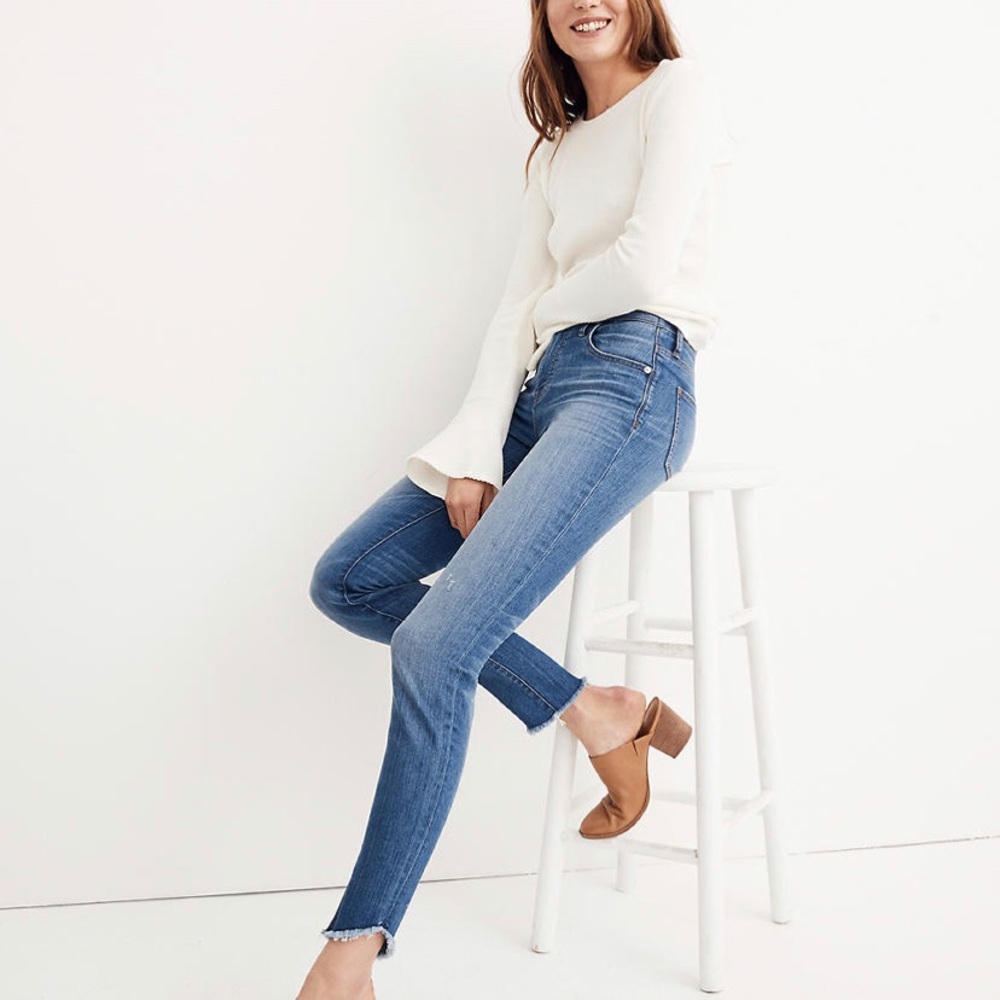 Madewell Tulip Hem High Rise Skinny Jeans